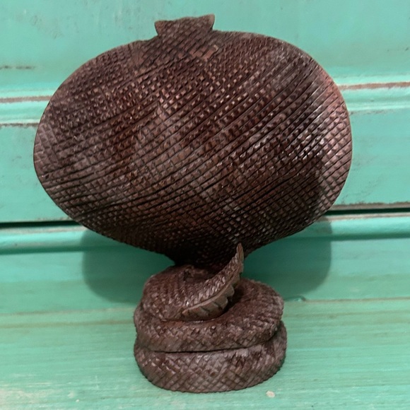 Vintage Set Of 4 Hand Carved Wood Cobras  Statuettes King Cobras Large Small - Picture 15 of 16